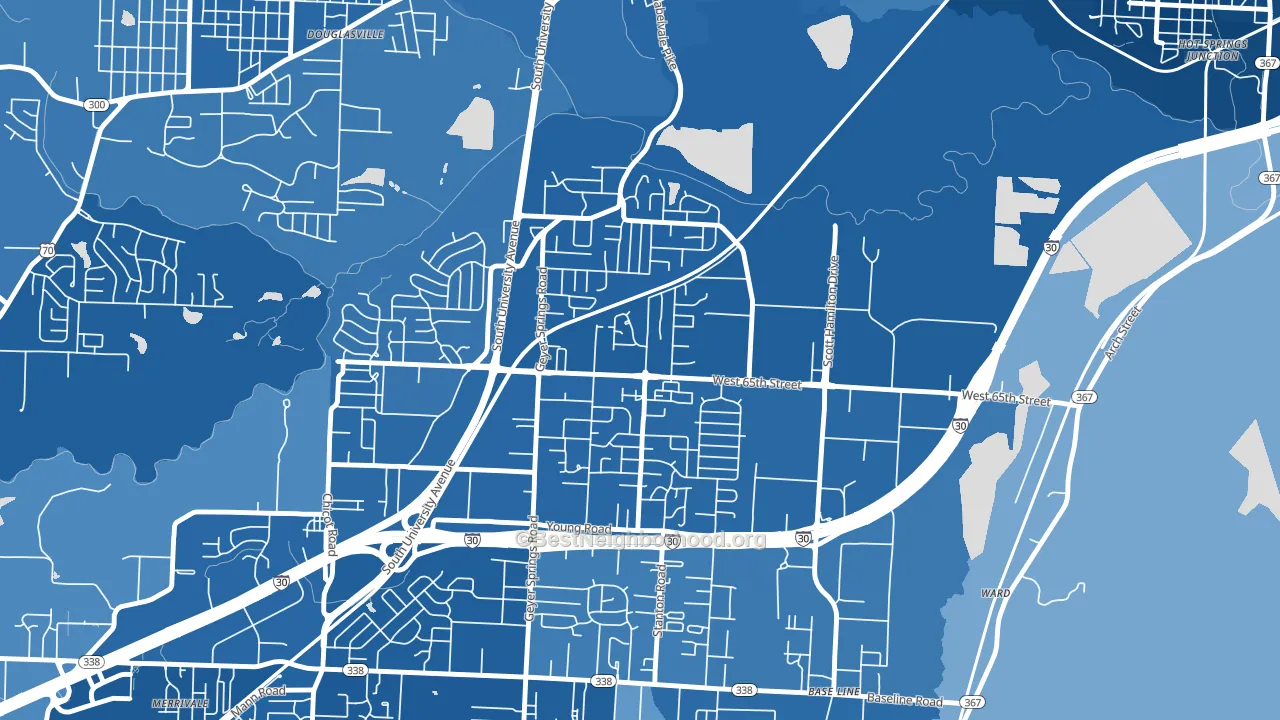 Wakefield, Little Rock, AR block-group political-lean map