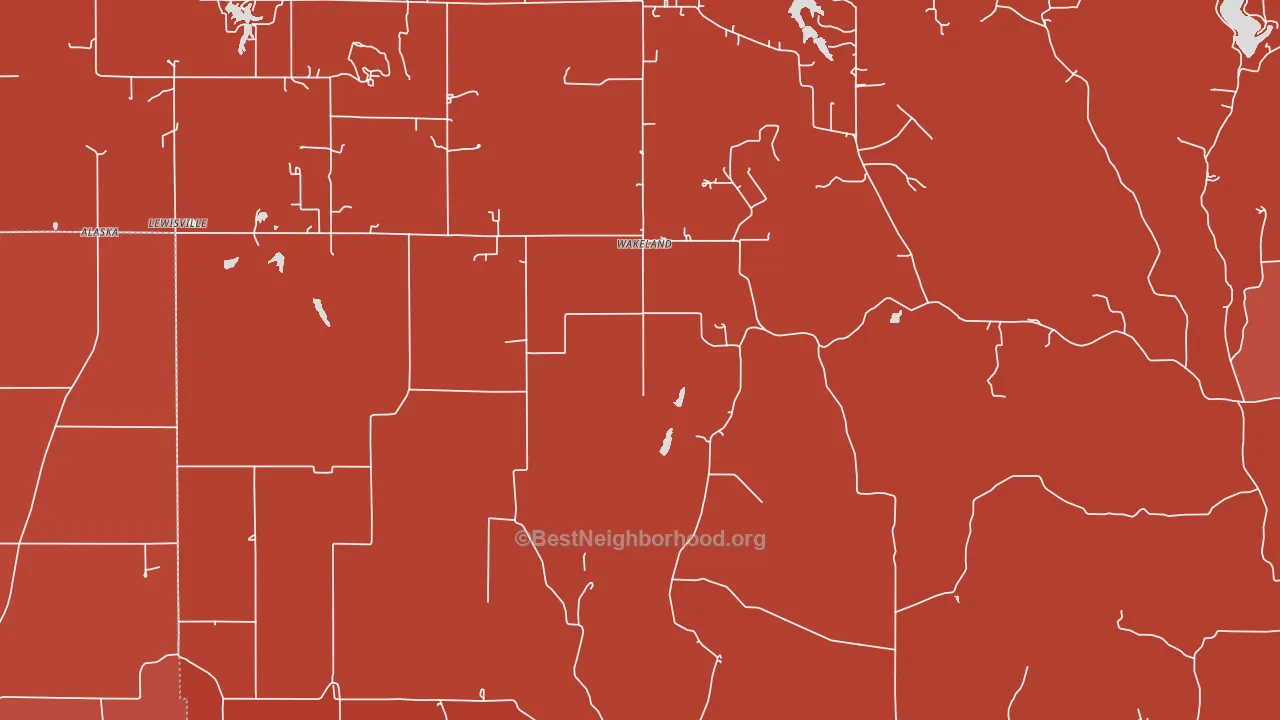 Wakeland, IN block-group political-lean map