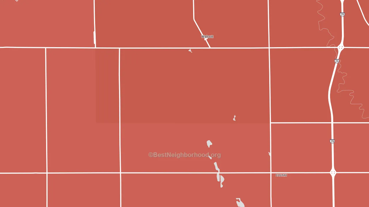 Walcott, ND block-group political-lean map