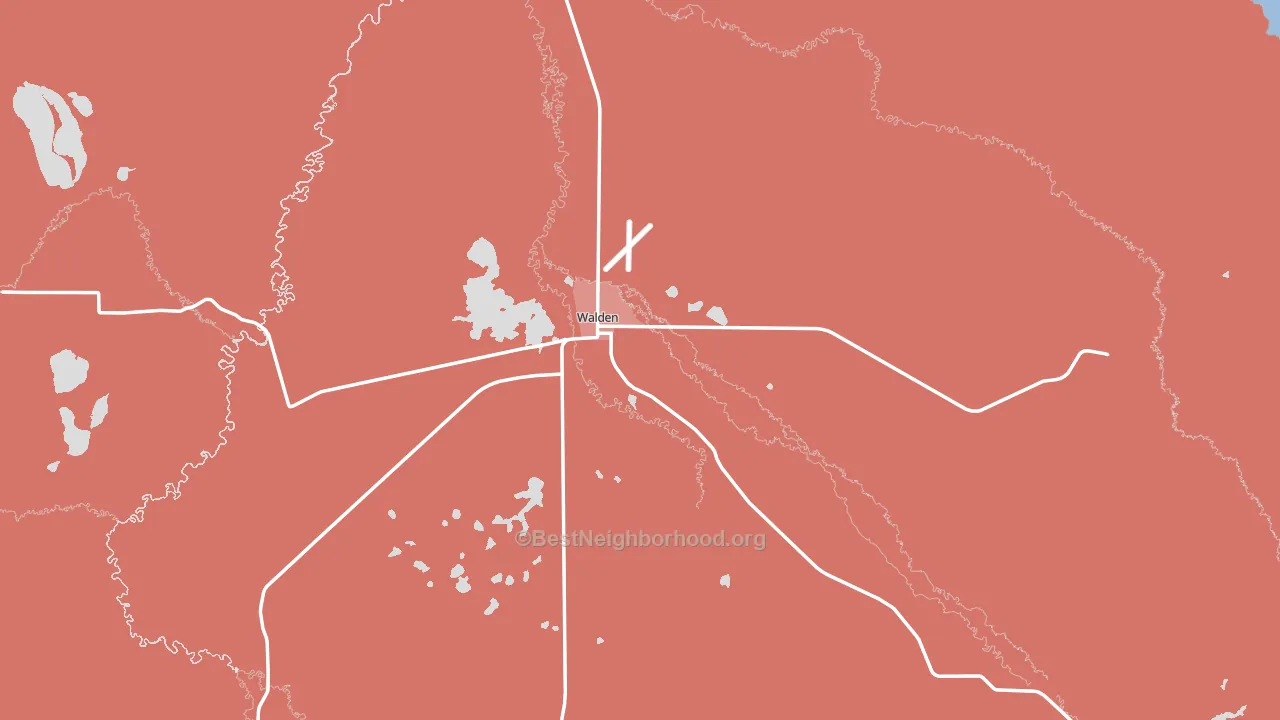Walden, CO block-group political-lean map