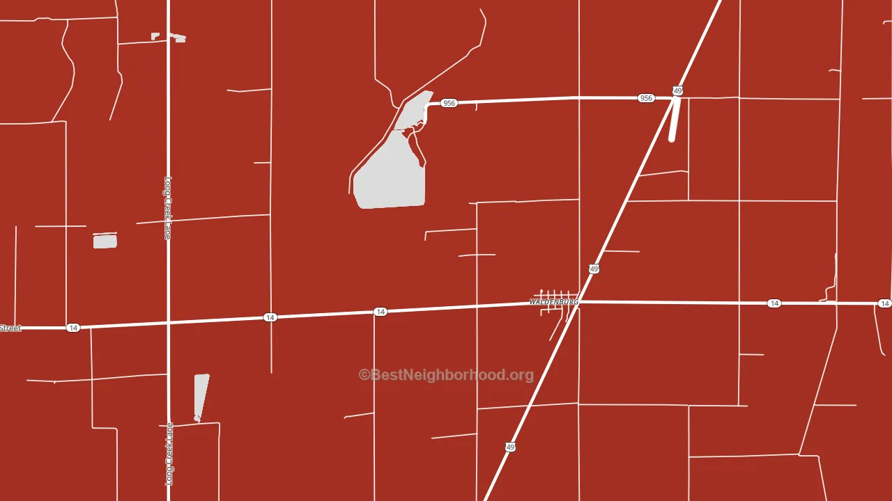 Waldenburg, AR block-group political-lean map