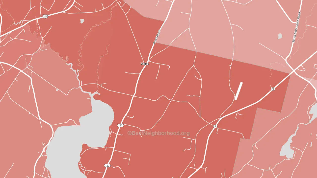 Wales Corner, ME block-group political-lean map