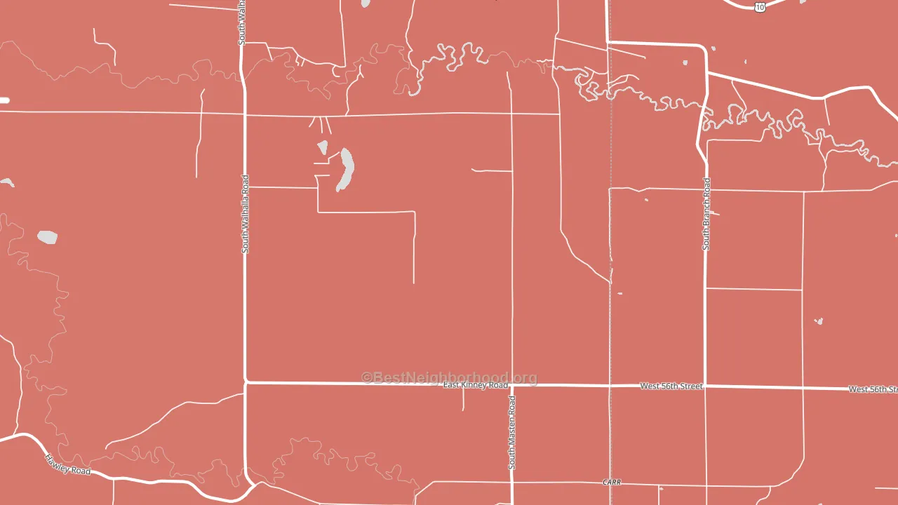 Walhalla, MI block-group political-lean map