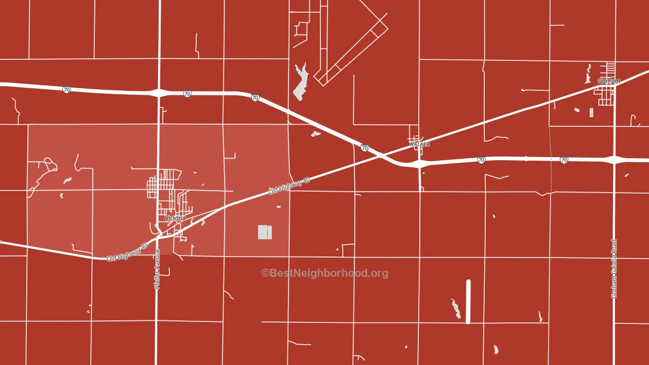 Walker, KS block-group political-lean map