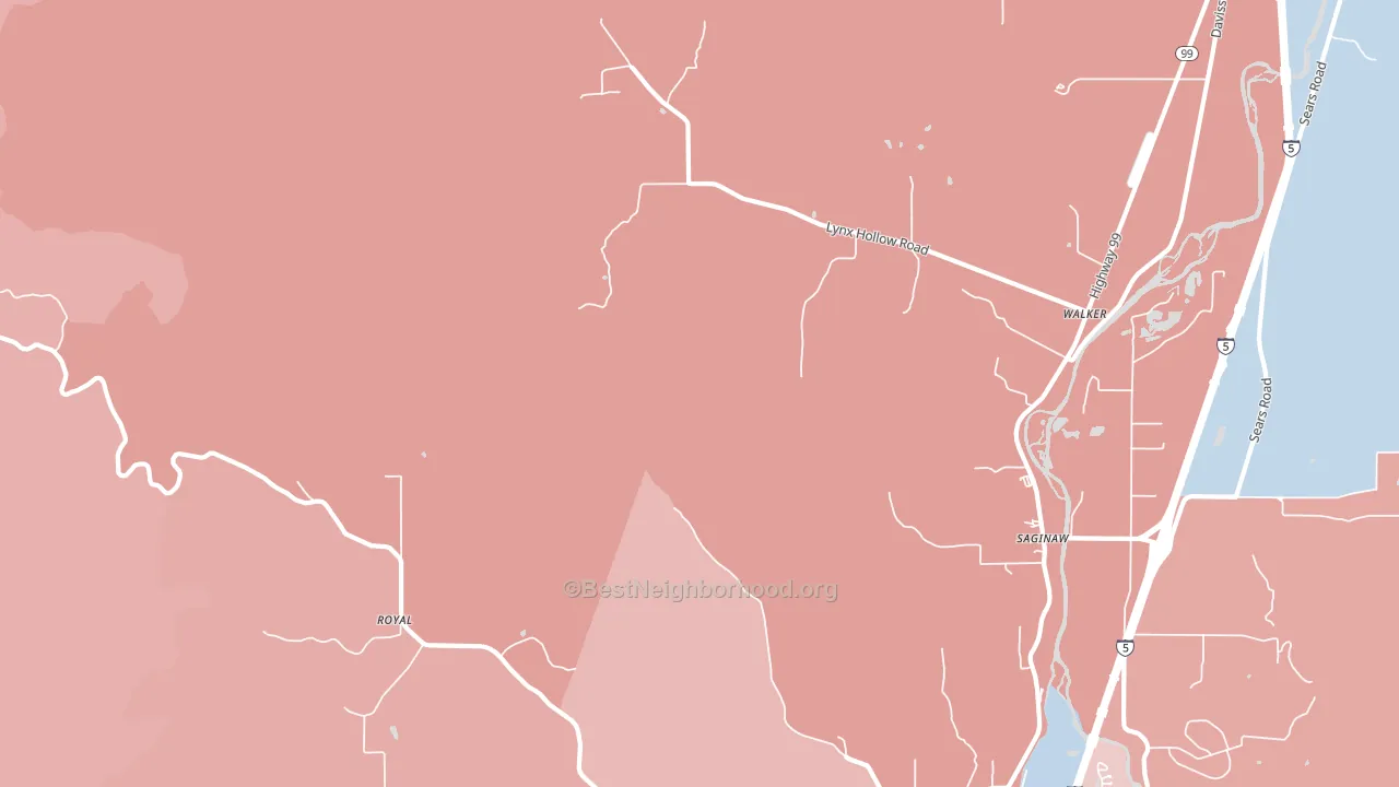 Walker, OR block-group political-lean map