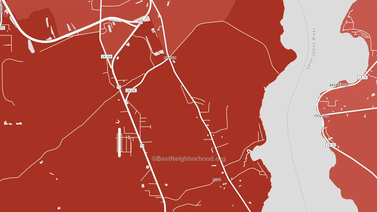 Walkill, FL block-group political-lean map