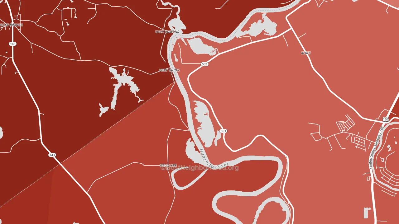 Wall Lake, LA block-group political-lean map