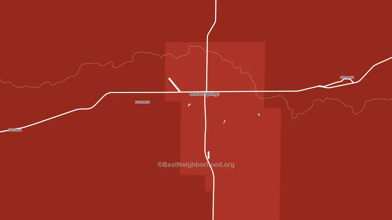 Wallace County, KS block-group political-lean map