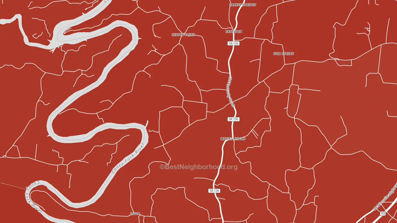 Walling, TN block-group political-lean map