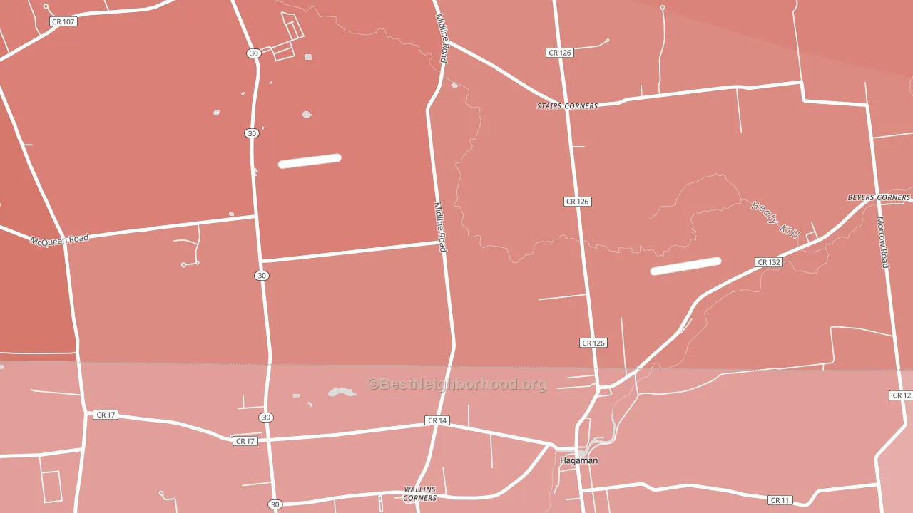 Wallins Corner, NY block-group political-lean map
