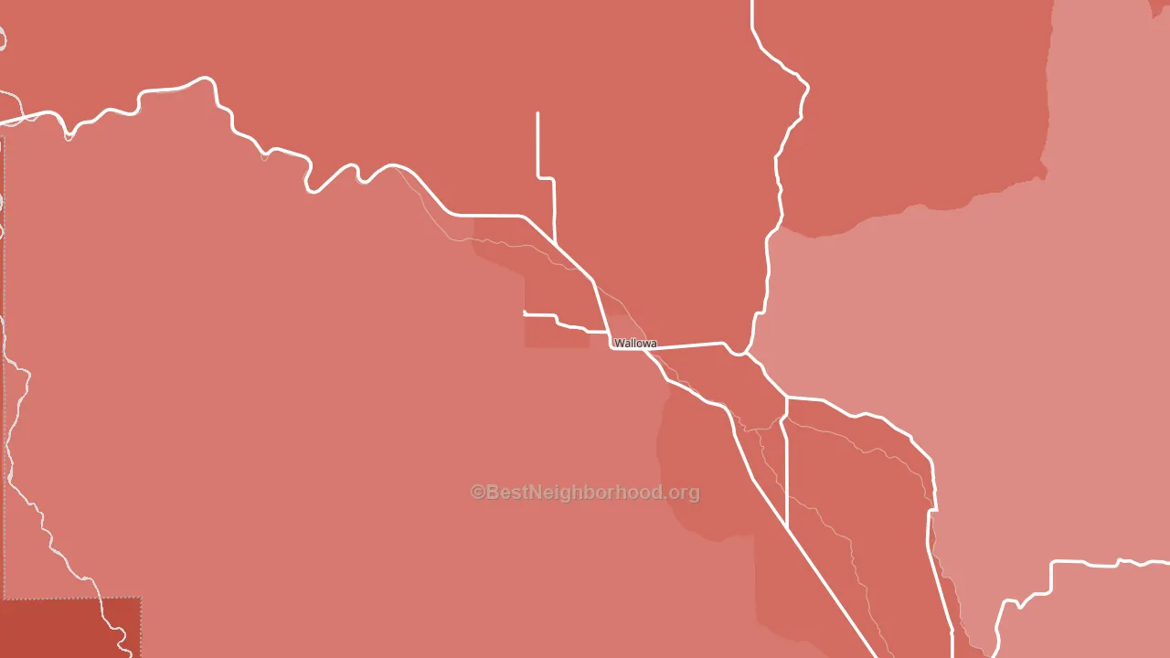 Wallowa, OR block-group political-lean map