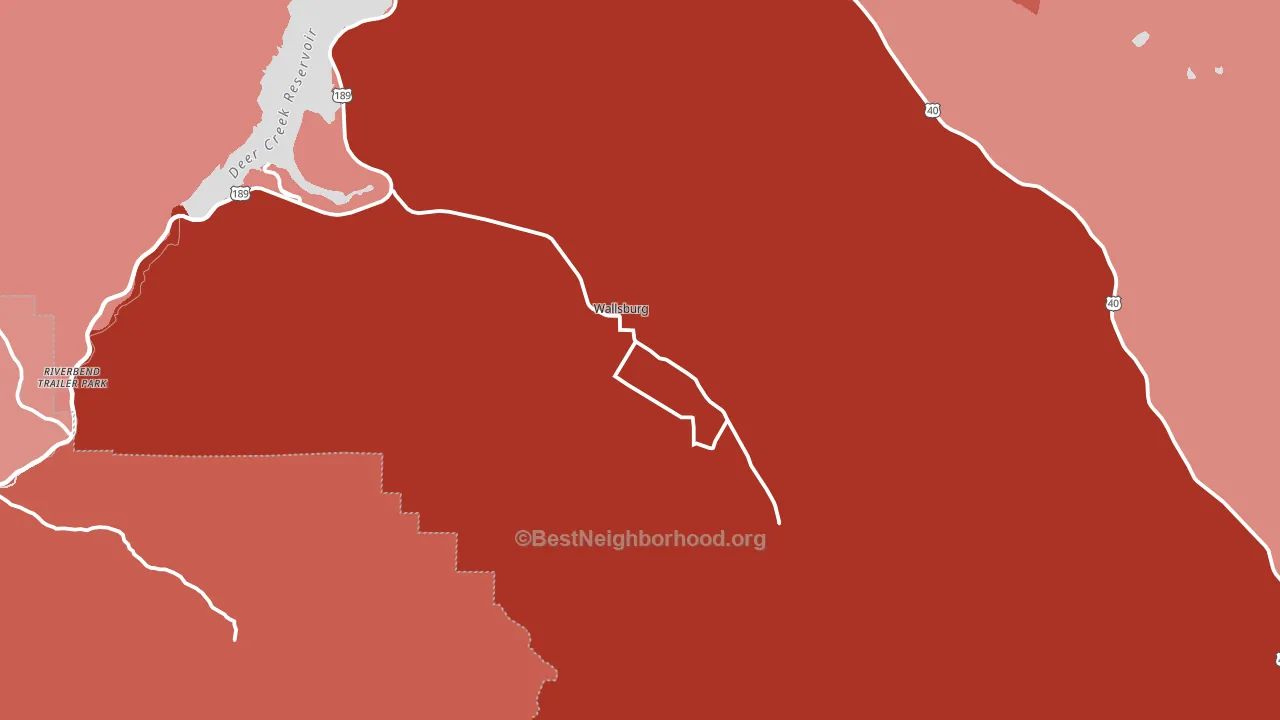Wallsburg, UT block-group political-lean map