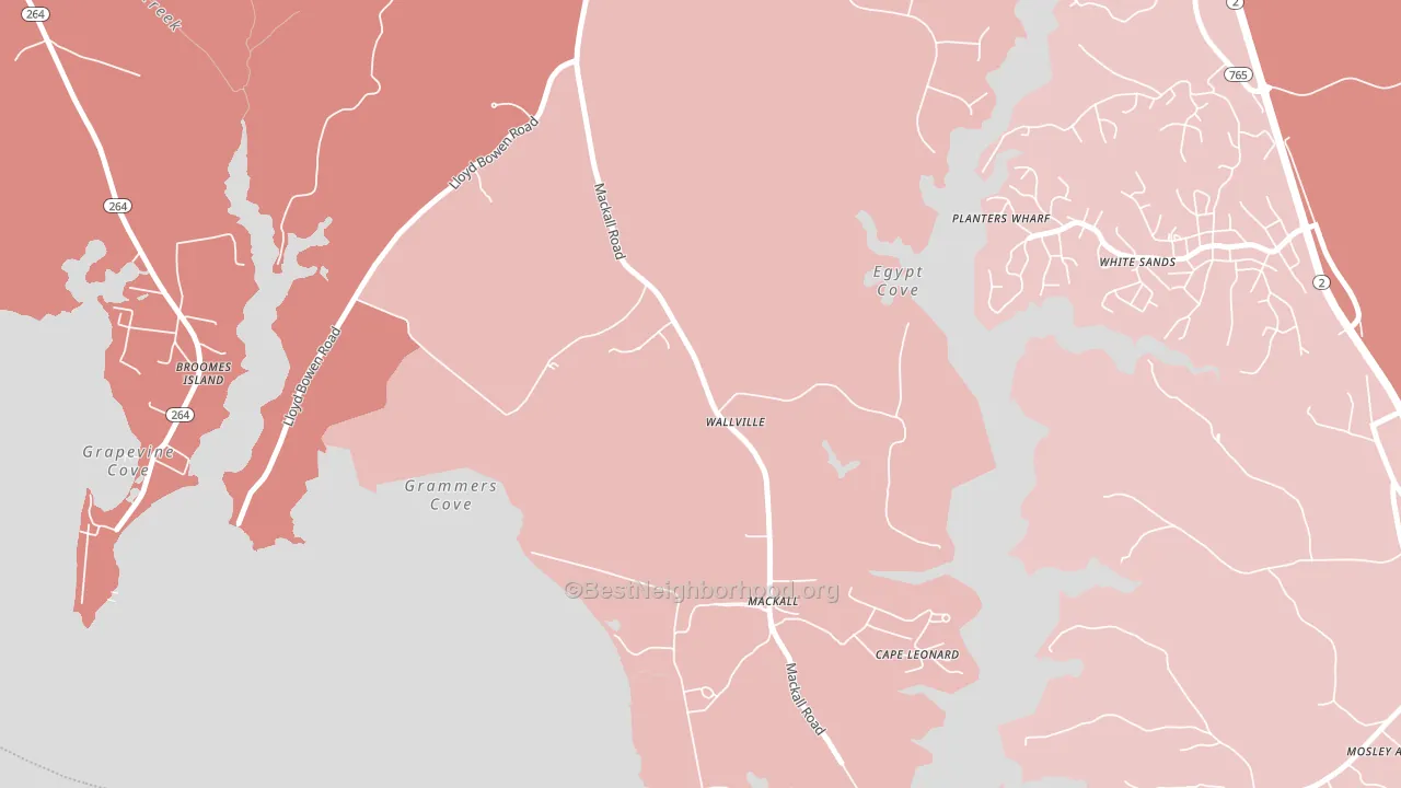 Wallville, MD block-group political-lean map