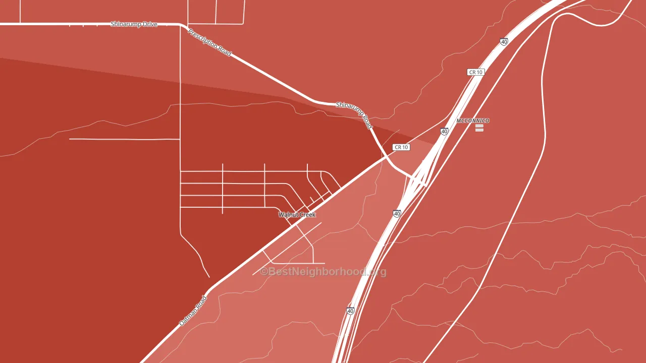 Walnut Creek, AZ block-group political-lean map