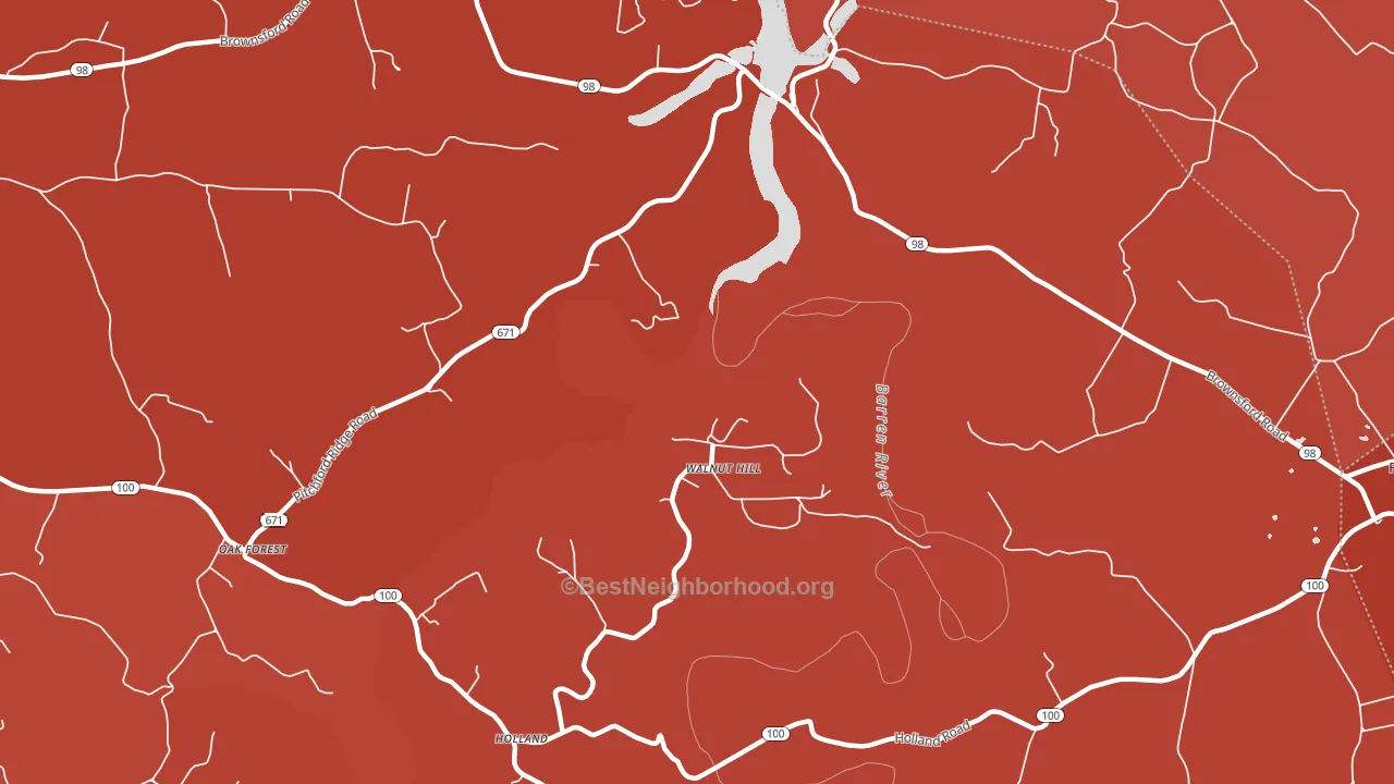 Walnut Hill, KY block-group political-lean map