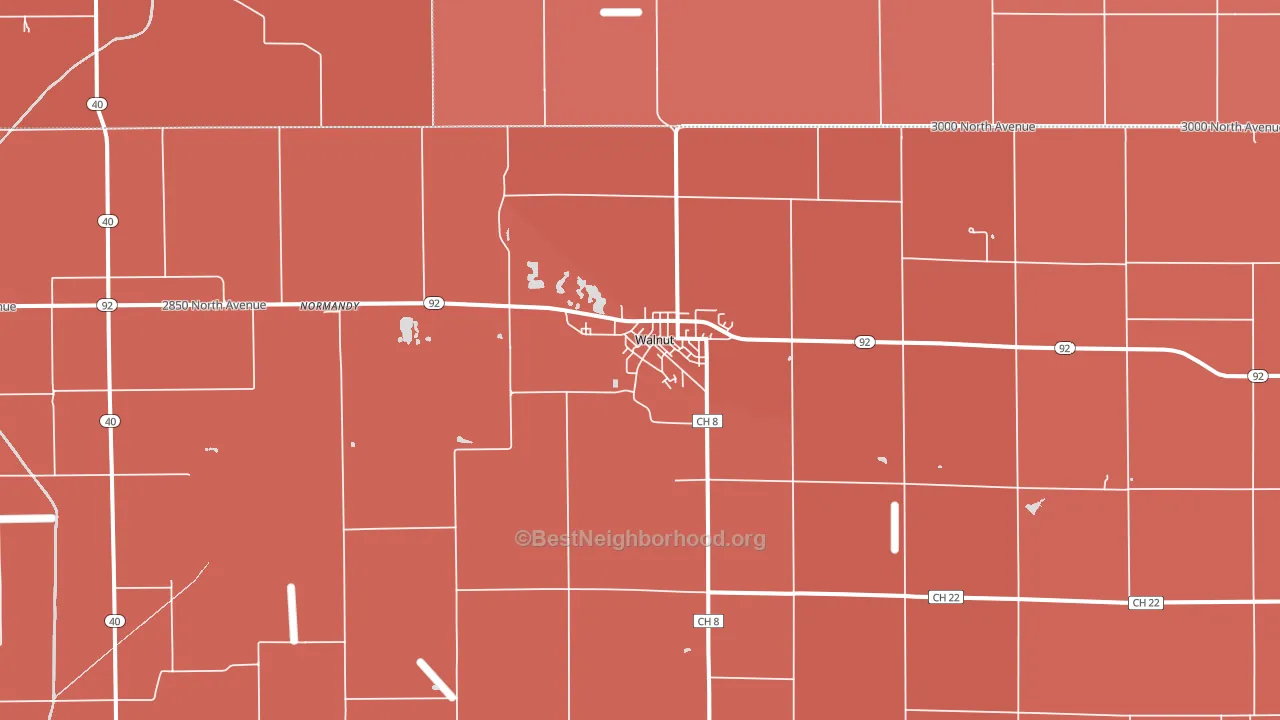 Walnut, IL block-group political-lean map