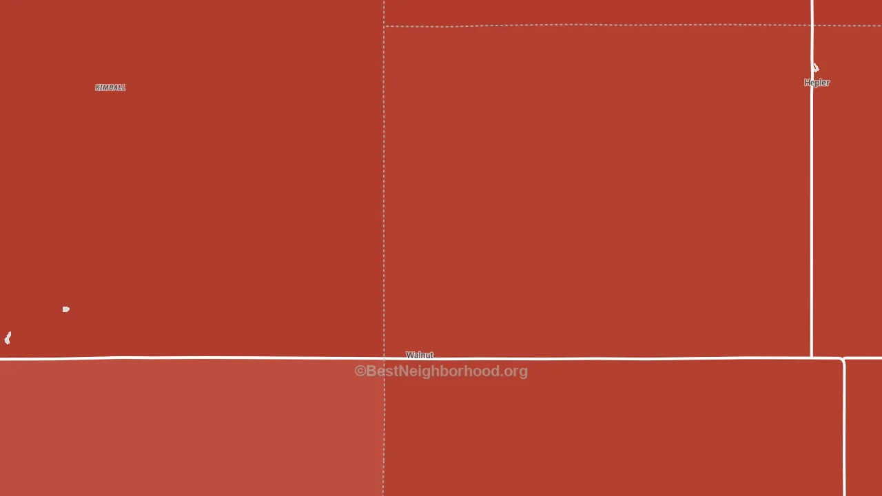 Walnut, KS block-group political-lean map