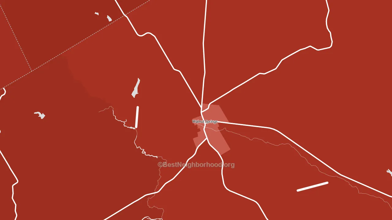 Walnut Springs, TX block-group political-lean map