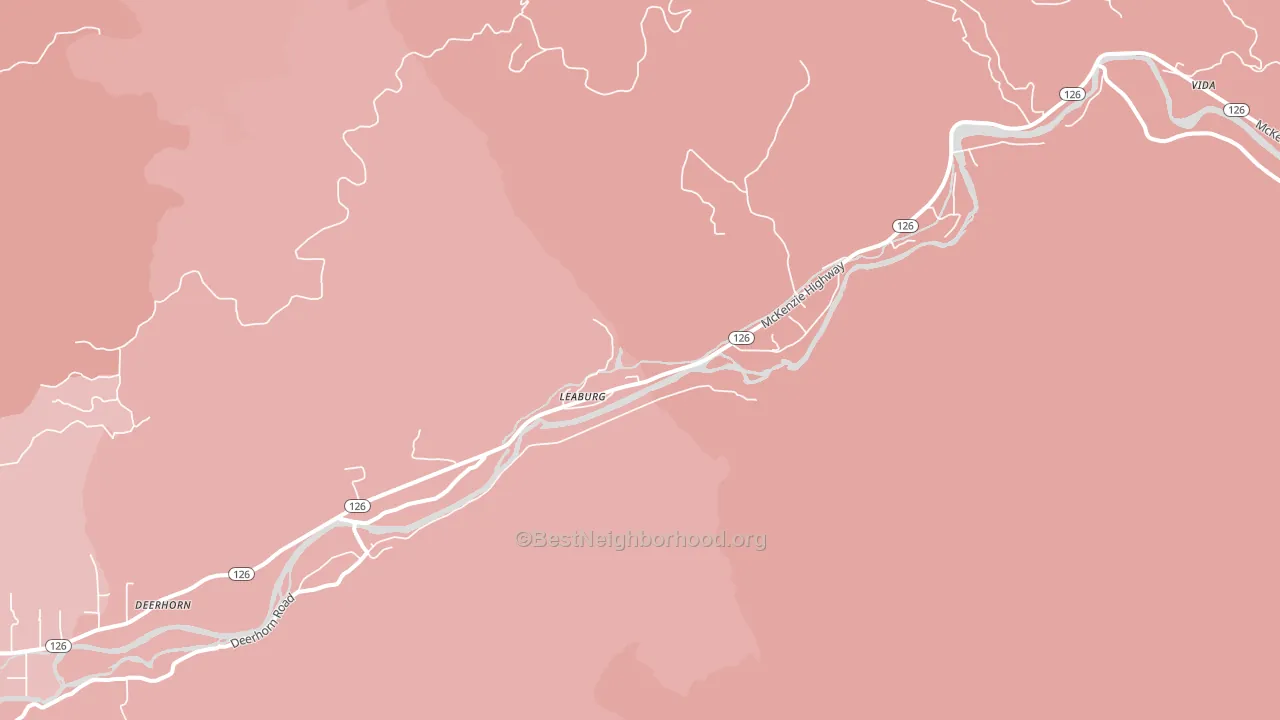 Walterville, OR block-group political-lean map