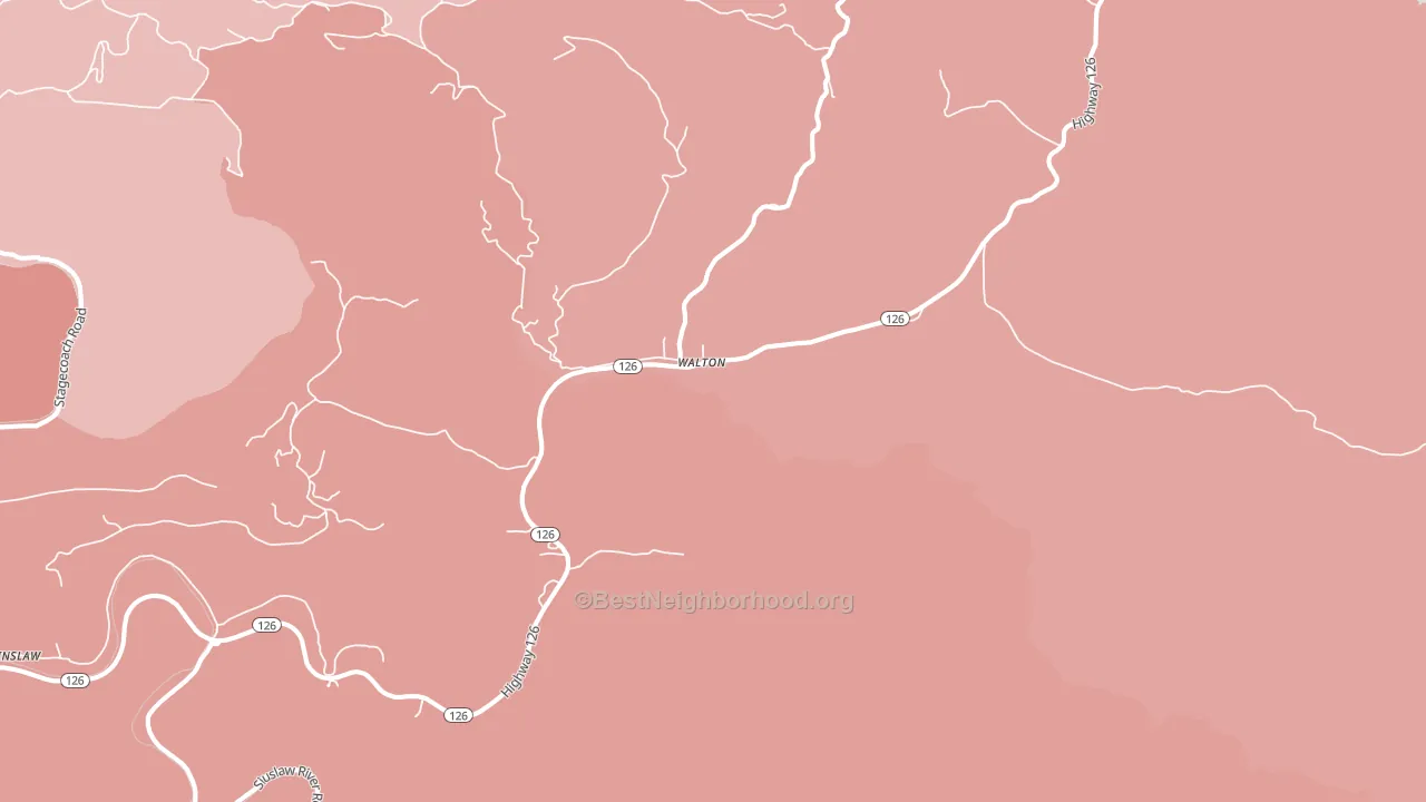 Walton, OR block-group political-lean map