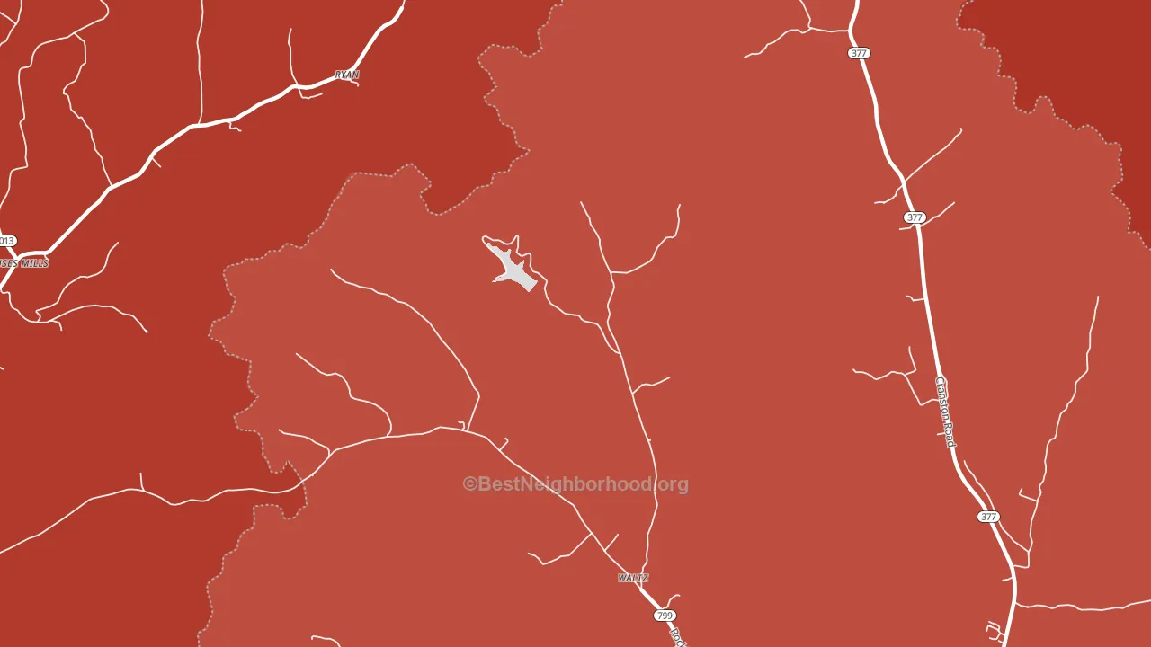 Waltz, KY block-group political-lean map