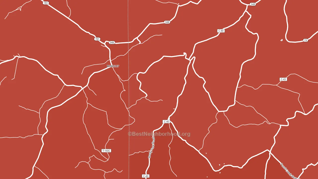 Wamsley, OH block-group political-lean map