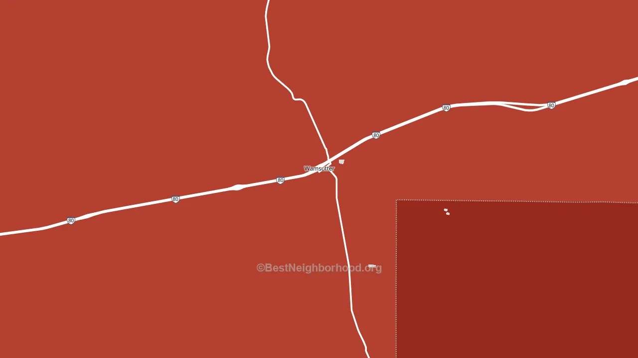 Wamsutter, WY block-group political-lean map