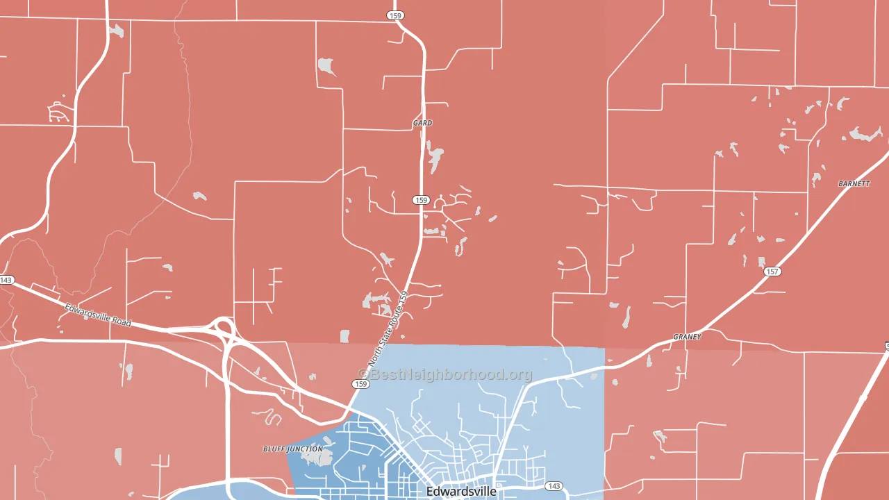 Wanda, IL block-group political-lean map