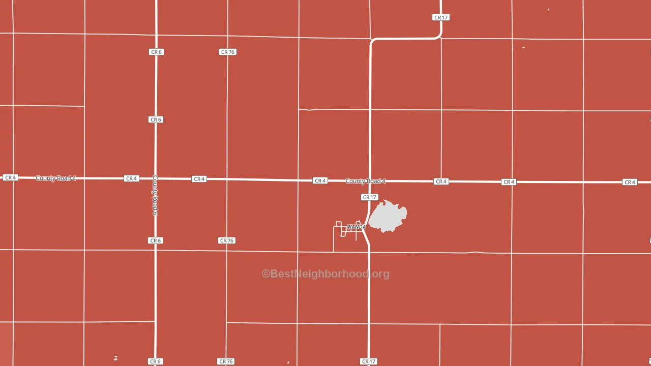 Wanda, MN block-group political-lean map