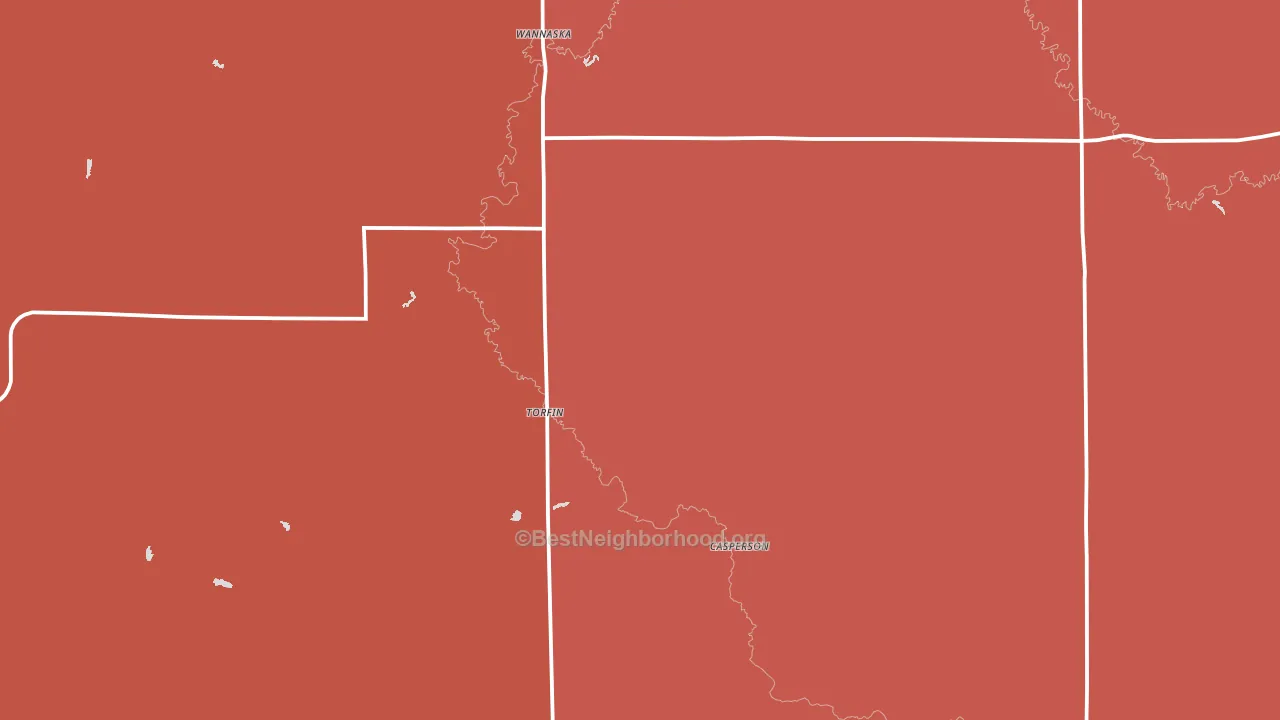 Wannaska, MN block-group political-lean map