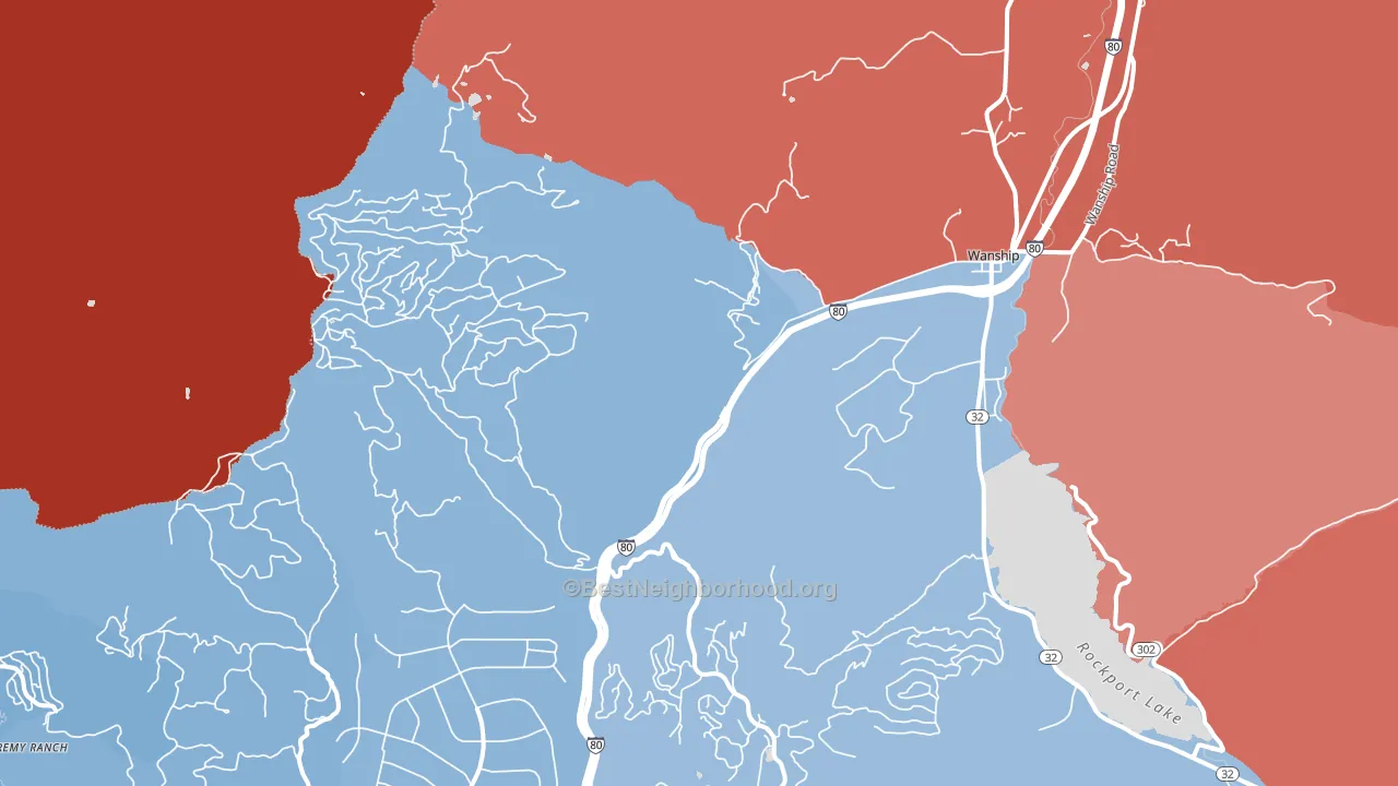 Wanship, UT block-group political-lean map