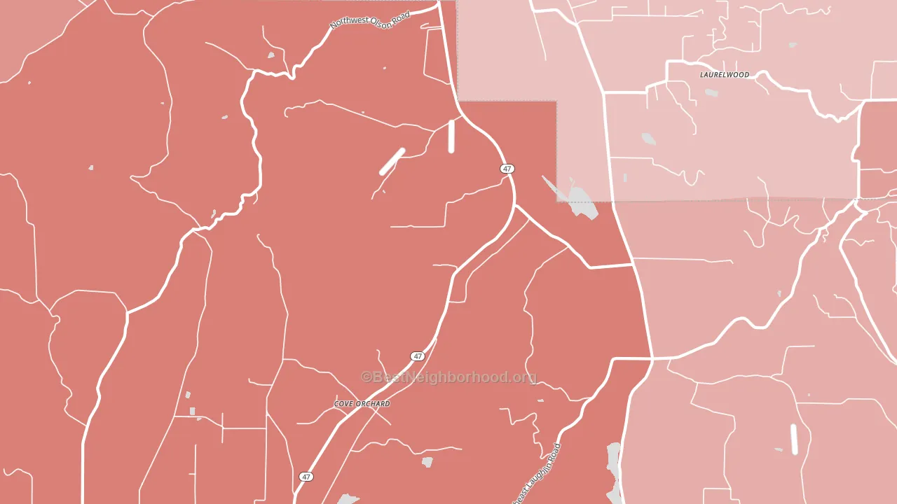 Wapato, OR block-group political-lean map