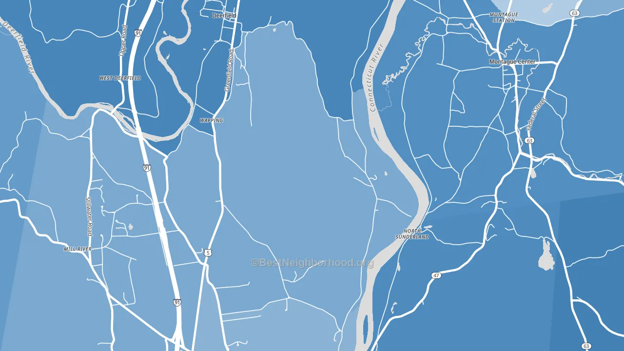 Wapping, MA block-group political-lean map