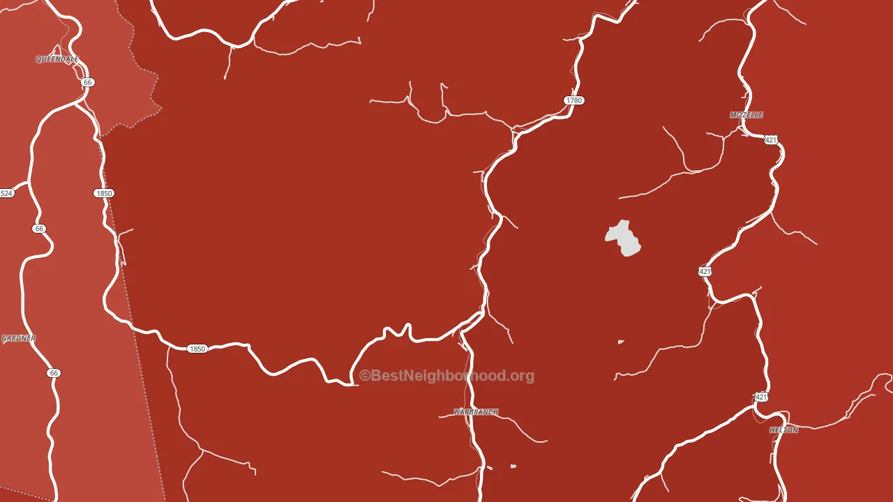 Warbranch, KY block-group political-lean map