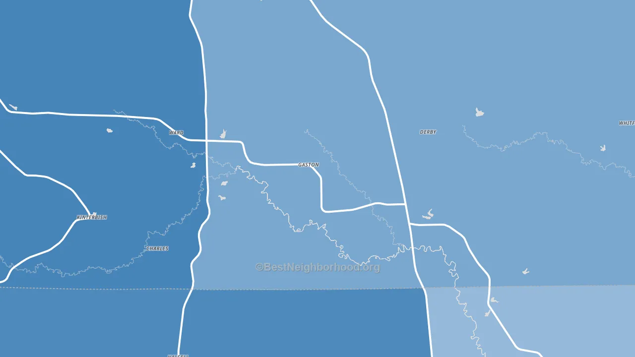 Ward, AL block-group political-lean map