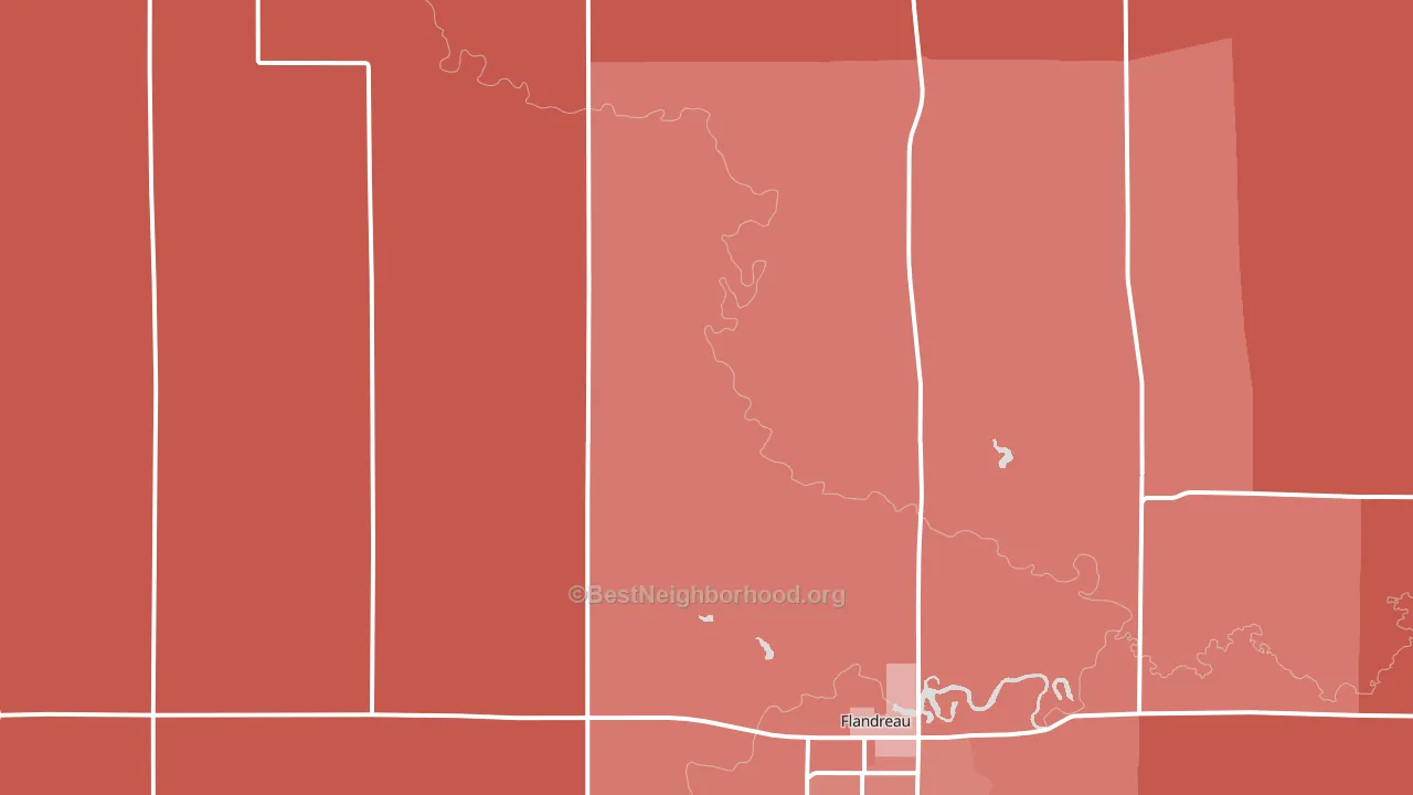 Ward, SD block-group political-lean map