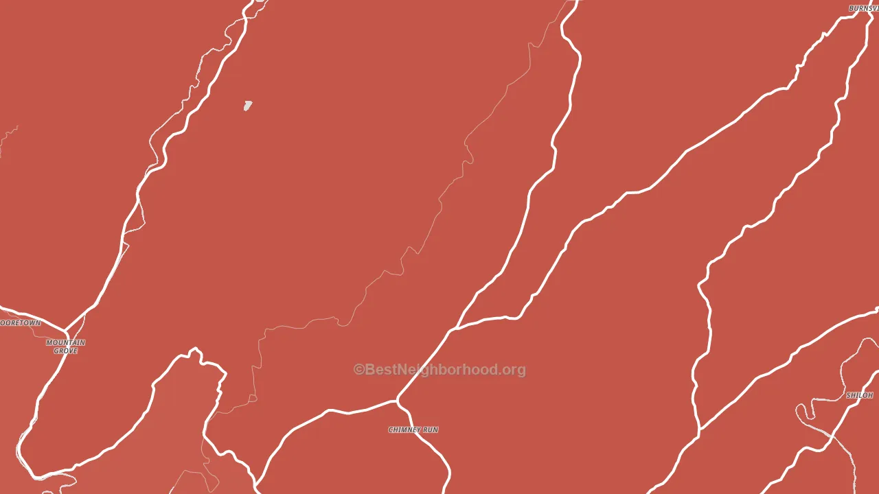 Warm Springs, VA block-group political-lean map