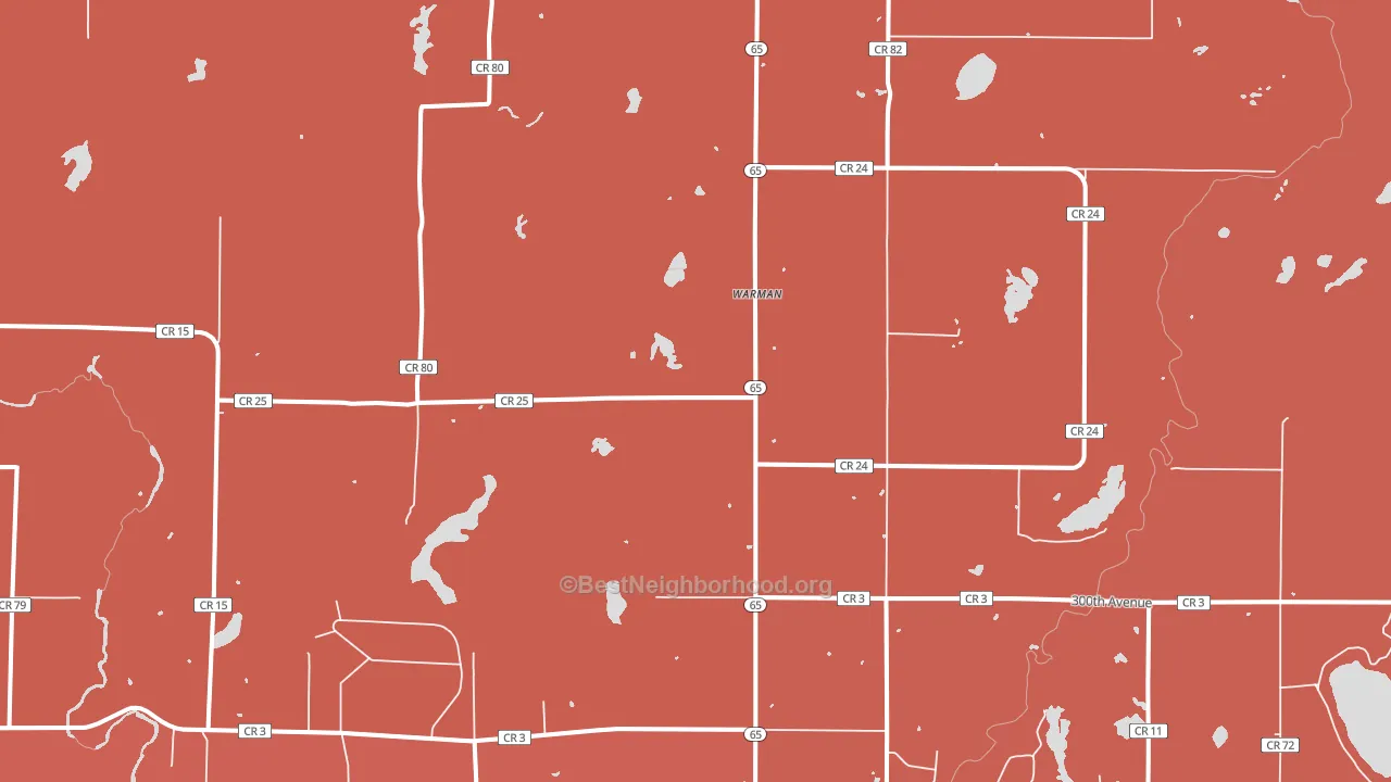 Warman, MN block-group political-lean map
