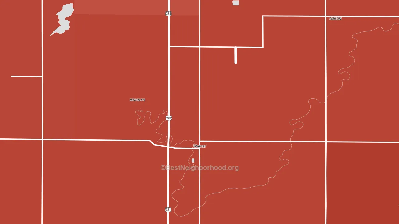 Warner, SD block-group political-lean map