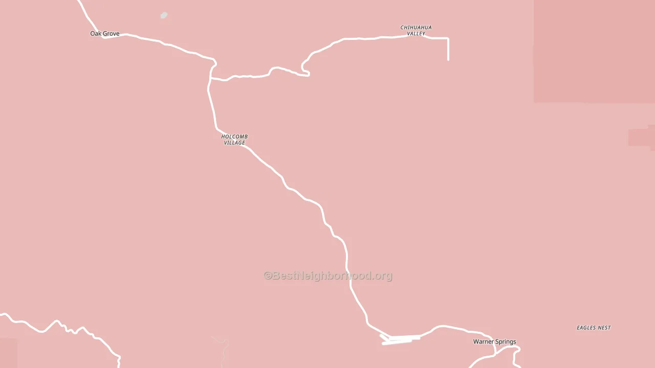 Warner Springs, CA block-group political-lean map