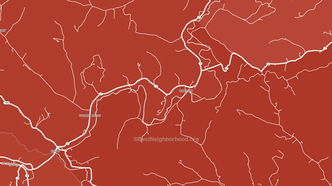 Warnock, KY block-group political-lean map