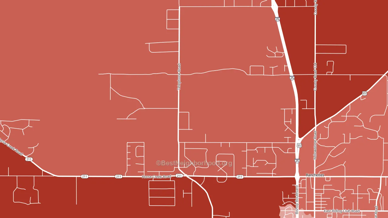 Warren Air Force Base, WY block-group political-lean map