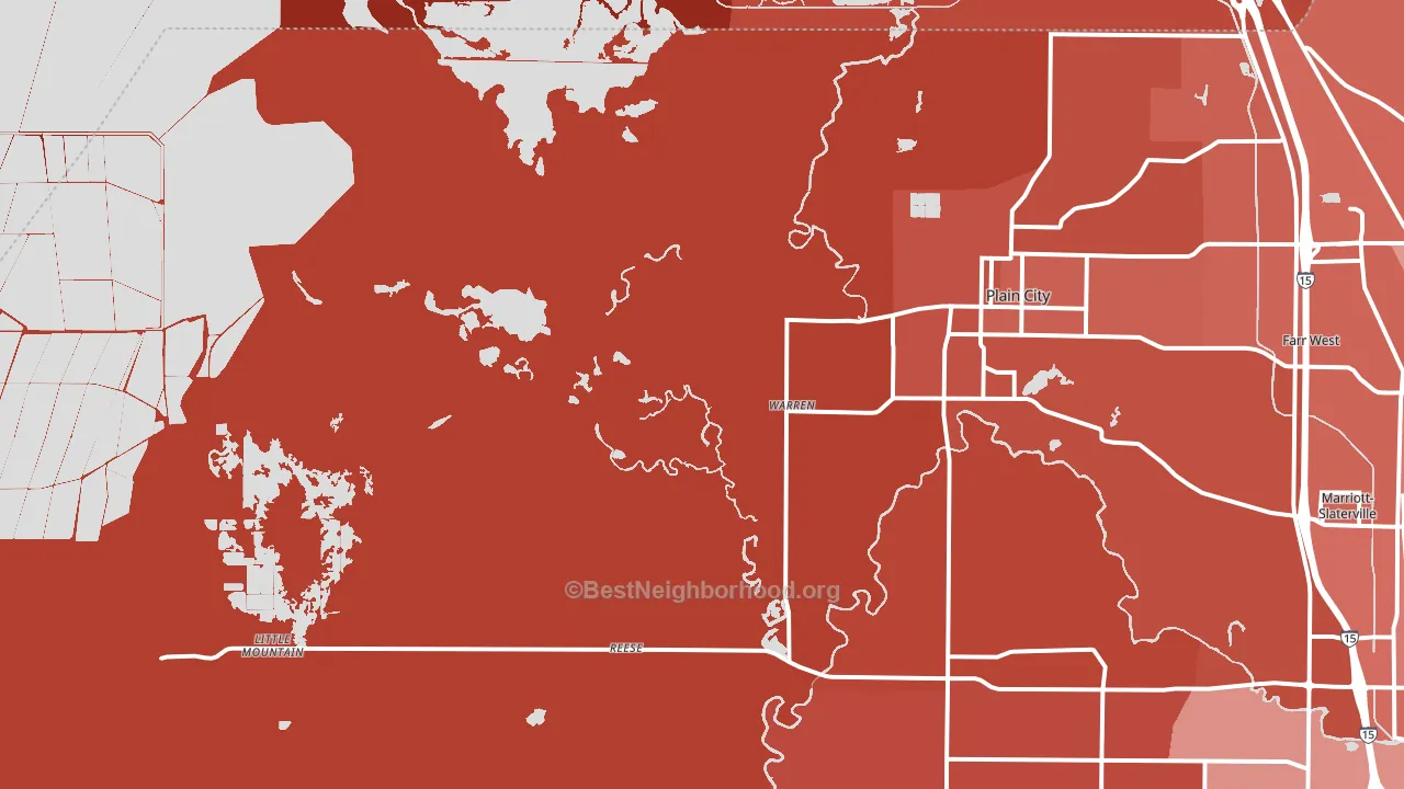 Warren, UT block-group political-lean map