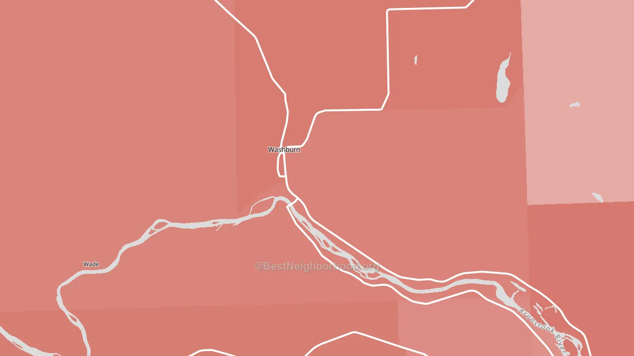 Washburn, ME block-group political-lean map