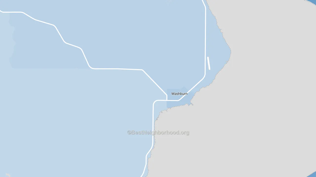 Washburn, WI block-group political-lean map