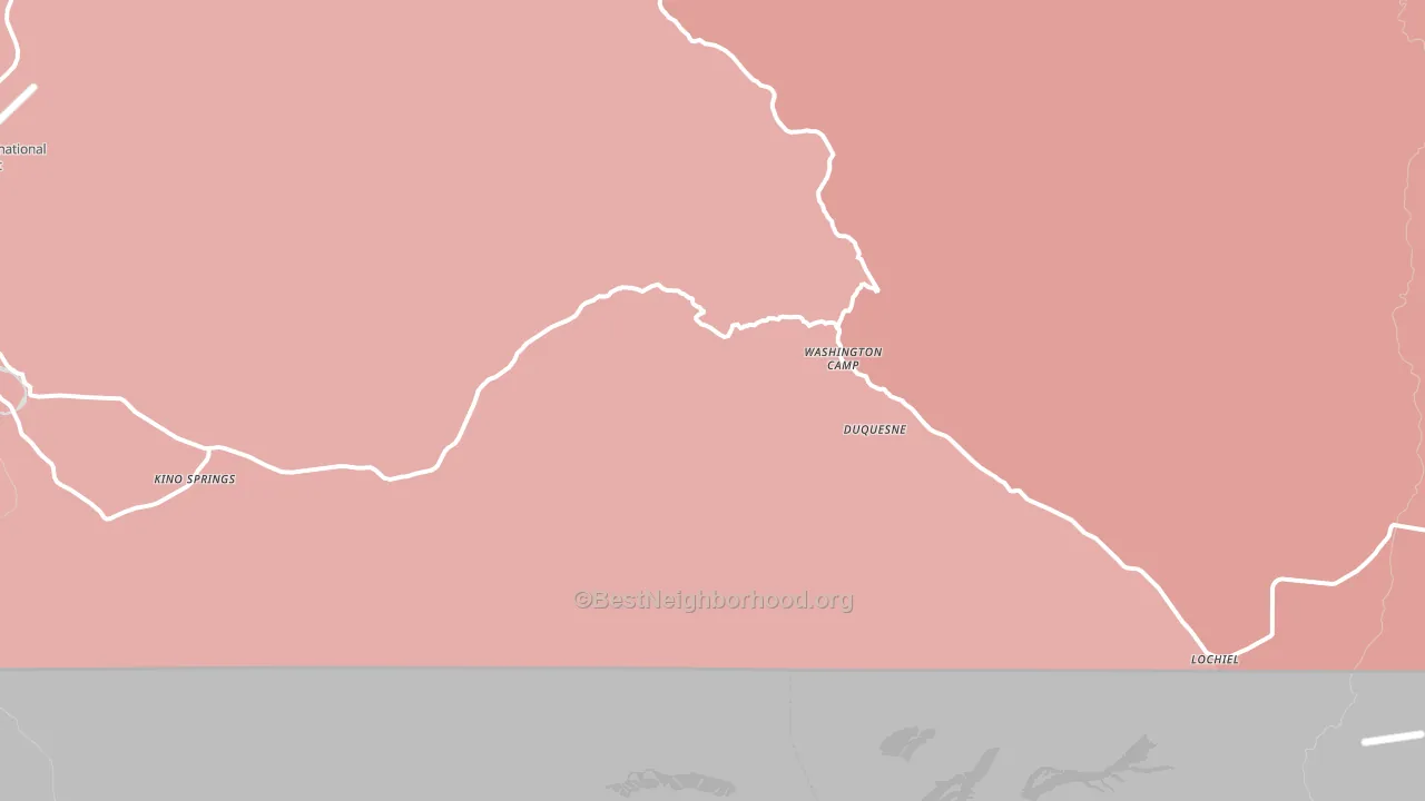 Washington Camp, AZ block-group political-lean map