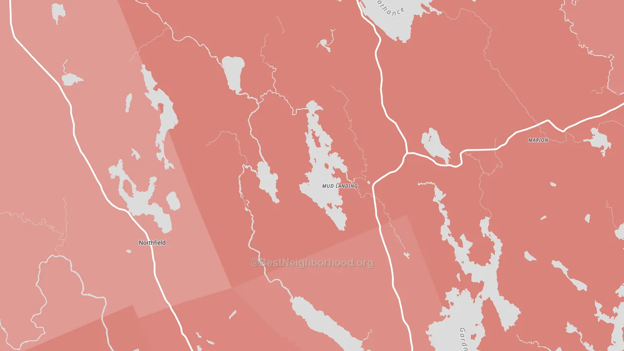 Washington County, ME block-group political-lean map