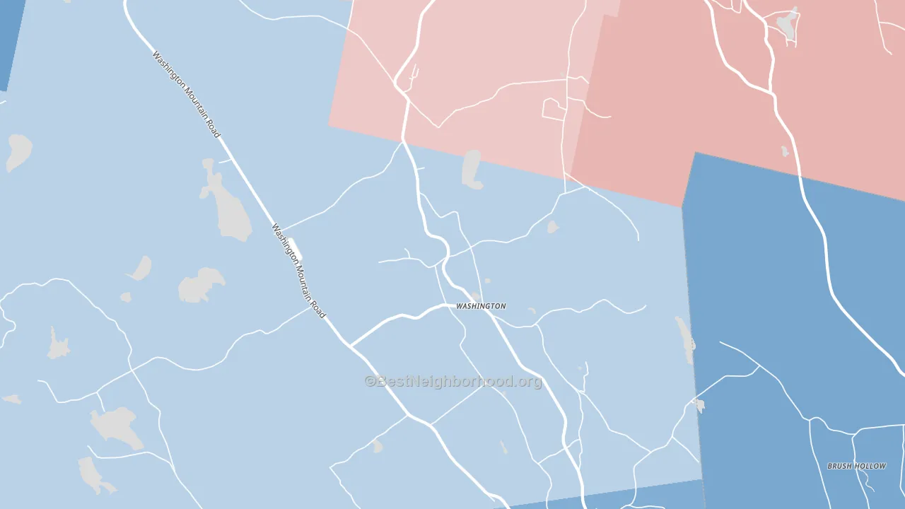 Washington, MA block-group political-lean map