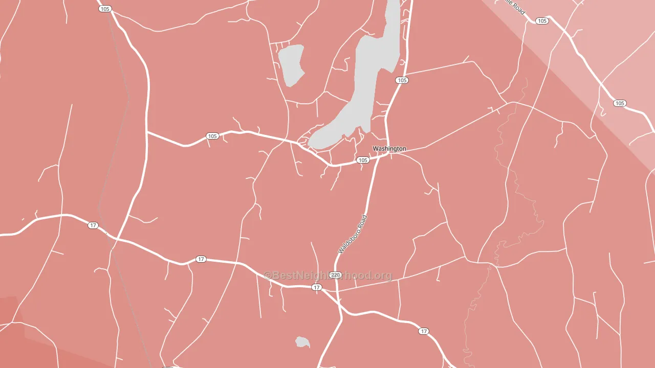 Washington, ME block-group political-lean map