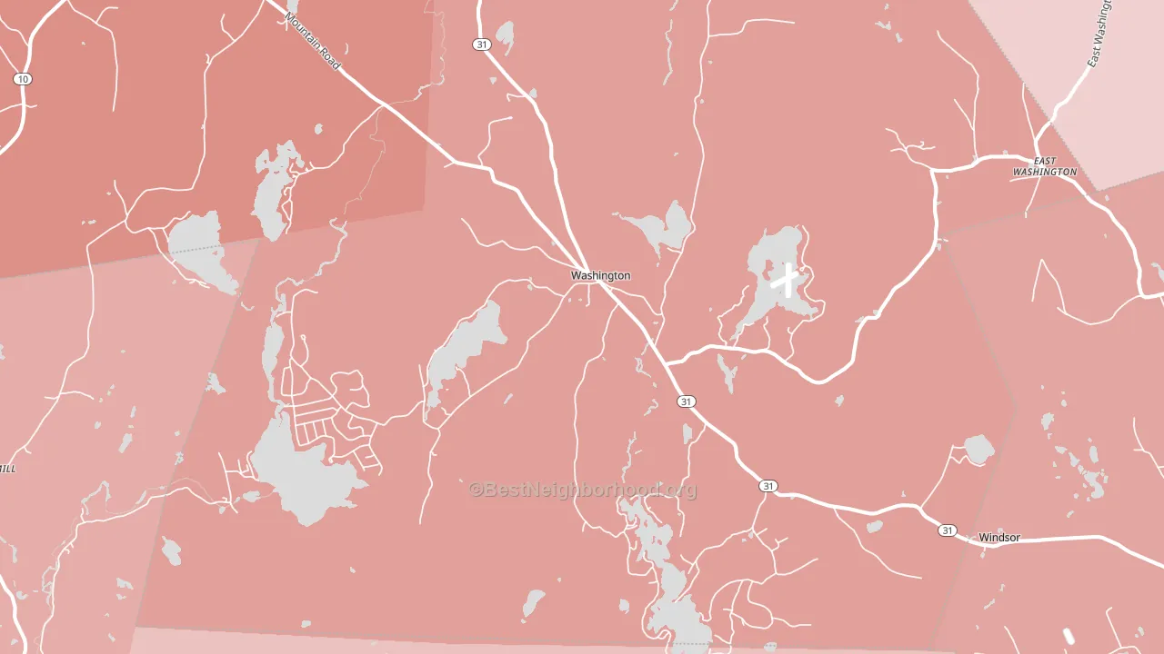 Washington, NH block-group political-lean map